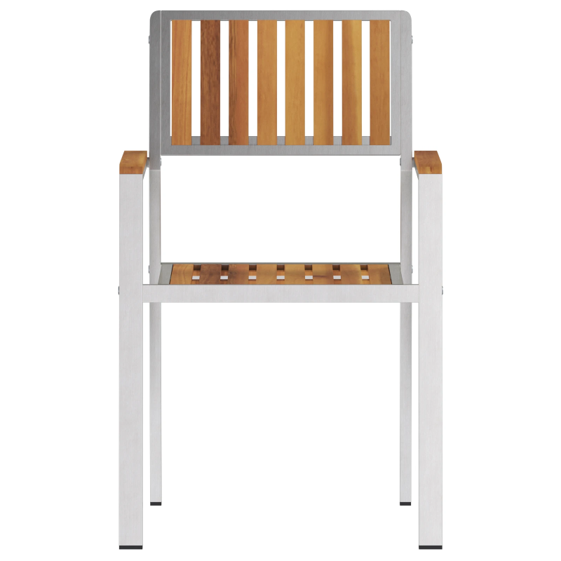 vidaXL Dārza krēsls 8 pcs Brūna 56 x 54,5 x 87 cm Ciets tekša koks