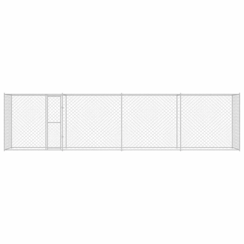 vidaXL Suņu būris Sudraba 800 x 200 x 200 cm Cinkots tērauds