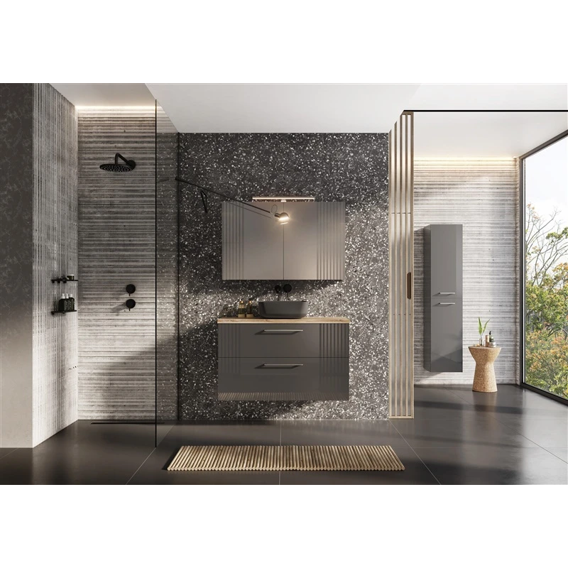 Piekaramais skapis Ekoline 100 ar spoguli un LED