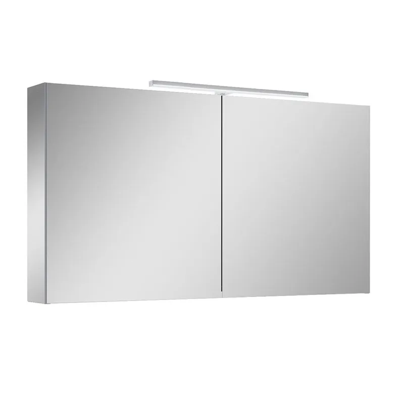 Piekarināms vannas istabas skapis ar spoguli Masterjero Ekoline 168735, pelēka krās., 13.6 cm x 120.6 cm x 63.8 cm