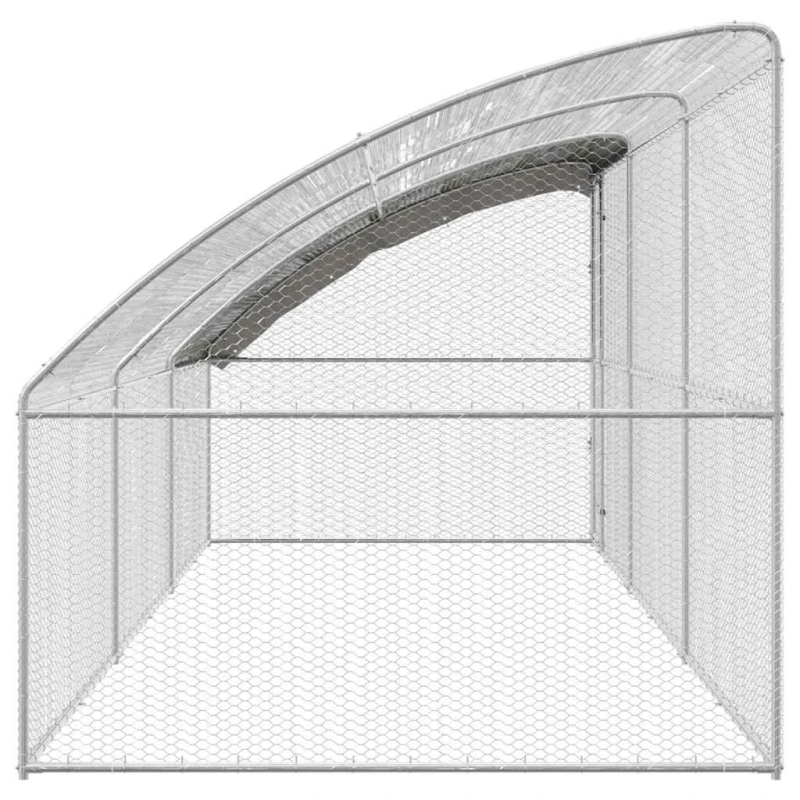 vidaXL Vistu būris 3 pcs Sudraba 600 x 200 x 200 cm Tērauds un PE