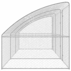 vidaXL Suņu būda ar uzglabāšanu 3 pcs Sudraba 6 x 2 x 2 m Tērauds