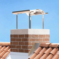 vidaXL Skursteņa vāks Sudraba 59,5 x 50 x 36,5 cm Nerūsējošs tērauds