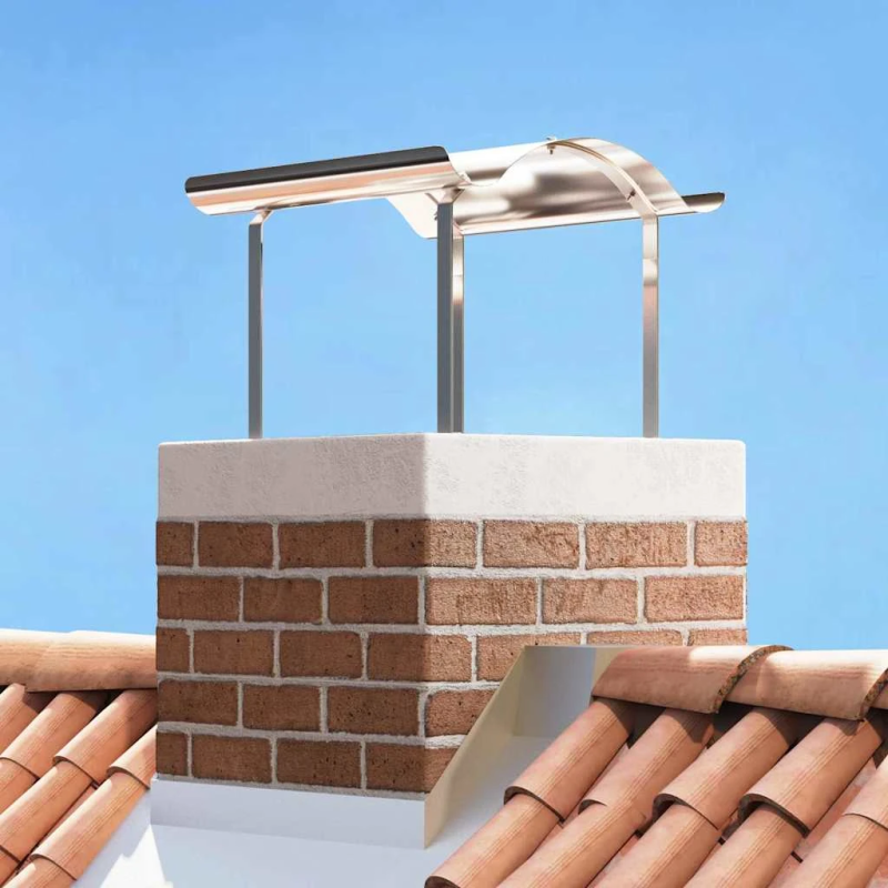 vidaXL Skursteņa vāks Sudraba 59,5 x 50 x 36,5 cm Nerūsējošs tērauds