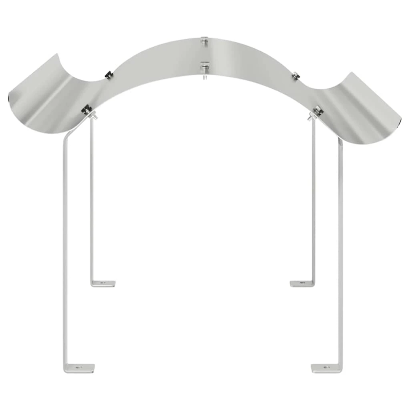 vidaXL Skursteņa vāks Sudraba 59,5 x 50 x 36,5 cm Nerūsējošs tērauds