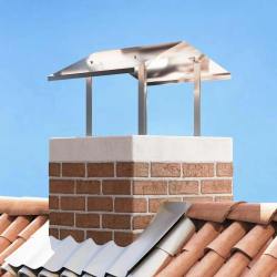 vidaXL Skurstene vāks Sudraba 50 x 60 x 37 cm Nerūsējošs tērauds