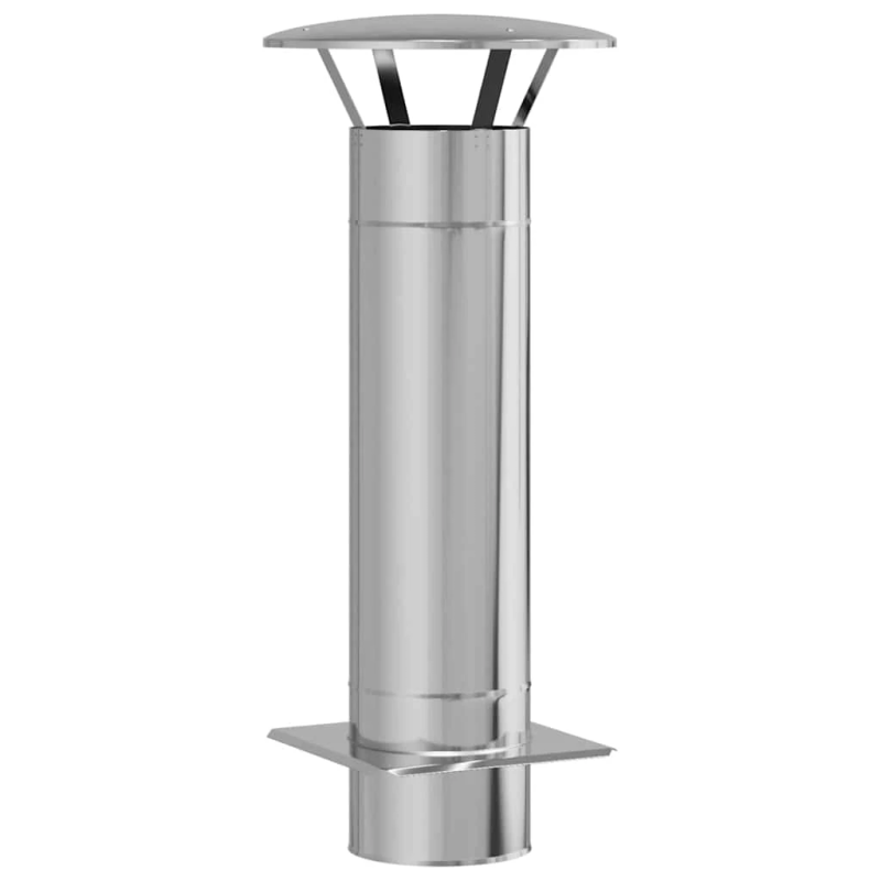 vidaXL Skursteņa pagarinājums Sudraba 35 x 35 x 82 cm