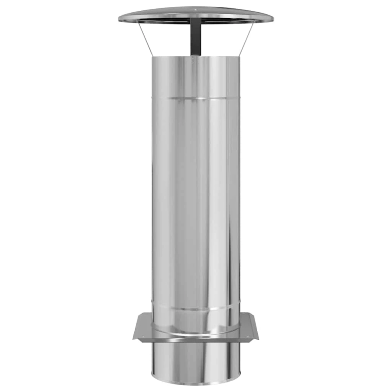 vidaXL Skursteņa pagarinājums Sudraba 35 x 35 x 82 cm