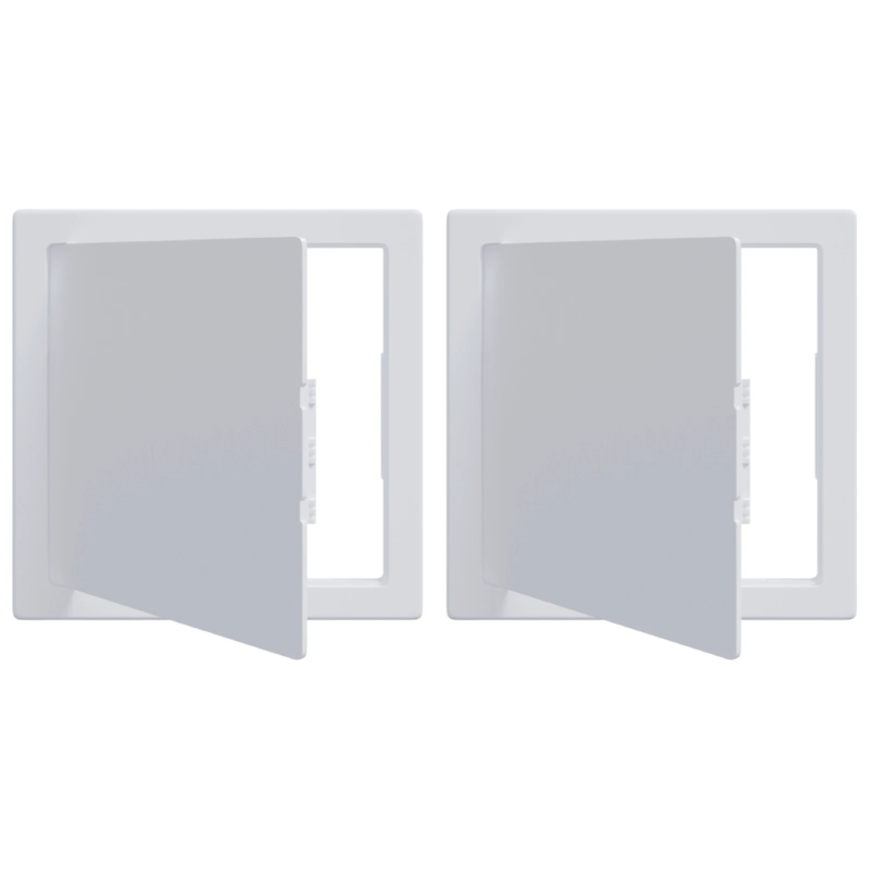 vidaXL Piekļuves paneļi 2 pcs Balts 20 x 20 cm ABS plastmasa