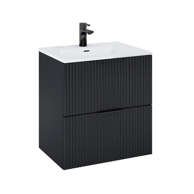 Skapītis ap.piek. deco 60 2dr melns mat.