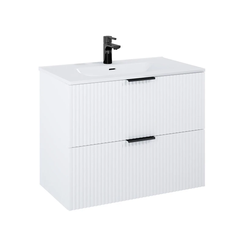 Apakšējais skapis Deco 80 ar 2 durvīm balts matēts