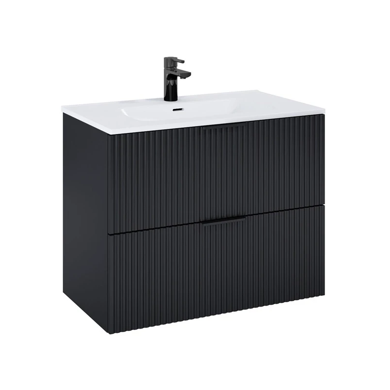 Skapītis ap.piek.deco 80 2dr melns mat.