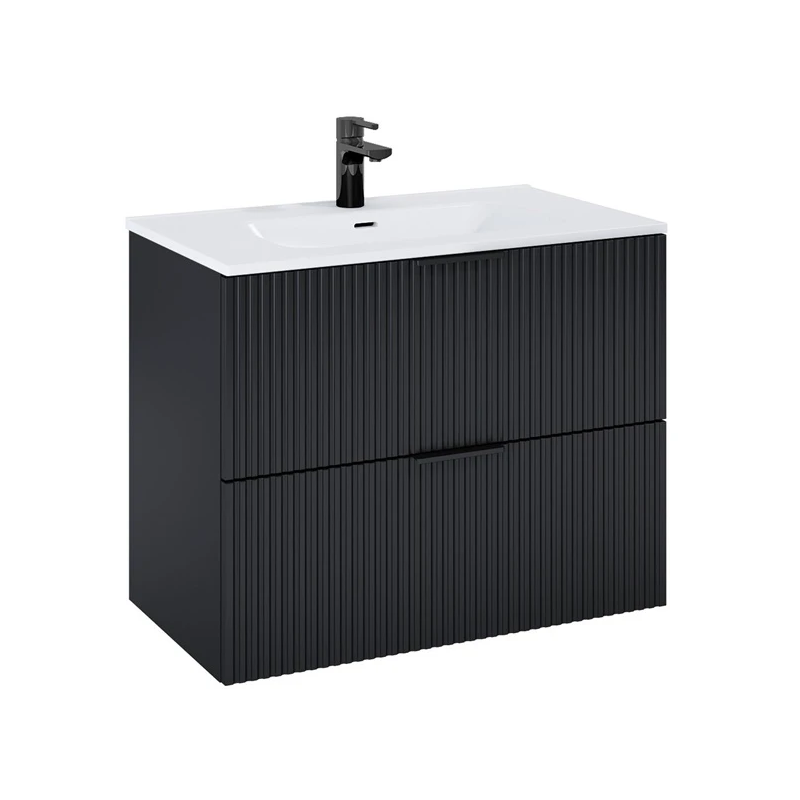 Skapītis ap.piek.deco 80 2dr melns mat.