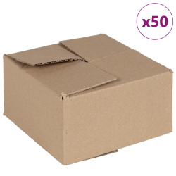 vidaXL Salokāma kaste 50 pcs Dabiska 15 x 15 x 8 cm Kartons