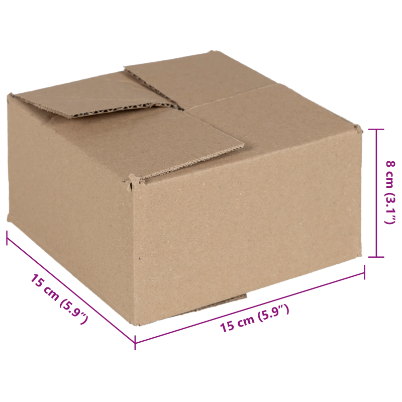 vidaXL Salokāma kaste 50 pcs Dabiska 15 x 15 x 8 cm Kartons