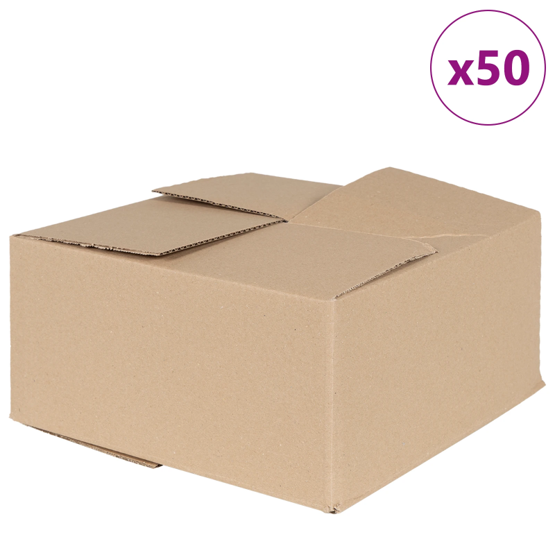 vidaXL Salokāma kaste 50 pcs Dabiska 30 x 30 x 15 cm Kartons