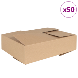 vidaXL Salokāma kaste 50 pcs Dabiska 40 x 30 x 10 cm Kartons