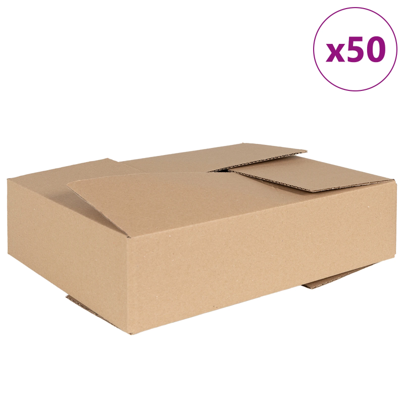 vidaXL Salokāma kaste 50 pcs Dabiska 40 x 30 x 10 cm Kartons