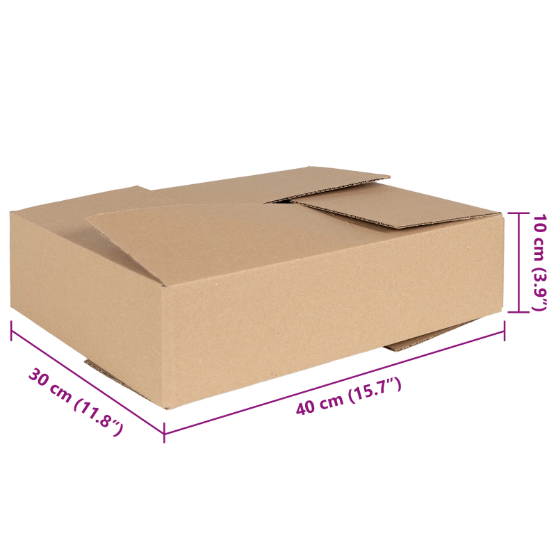 vidaXL Salokāma kaste 50 pcs Dabiska 40 x 30 x 10 cm Kartons