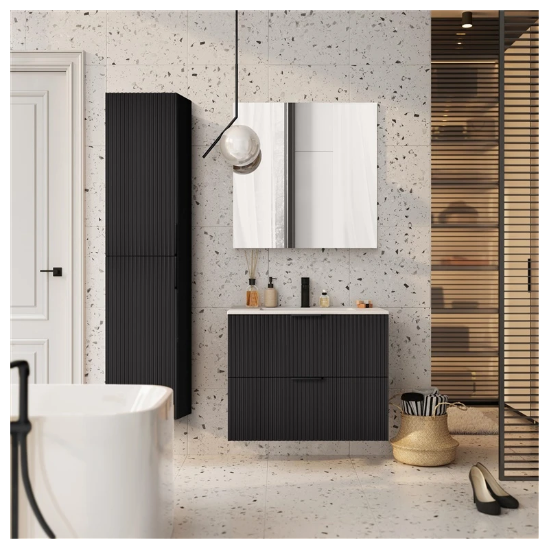 Skapītis piek. deco 35 2d melna matēts