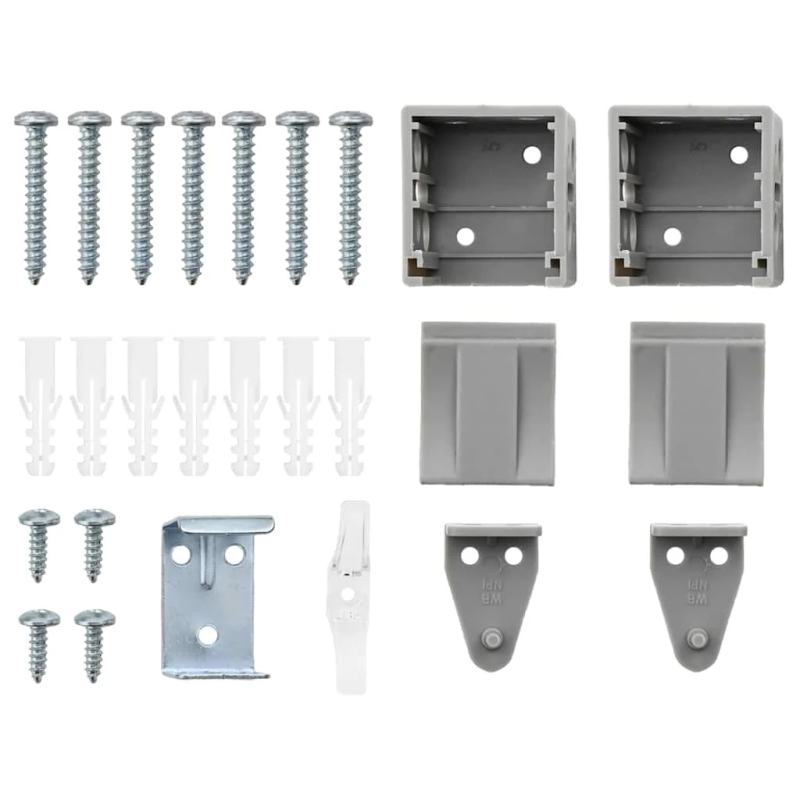 vidaXL Logu žalūzija ar aizkariem Sudraba Alumīnijs