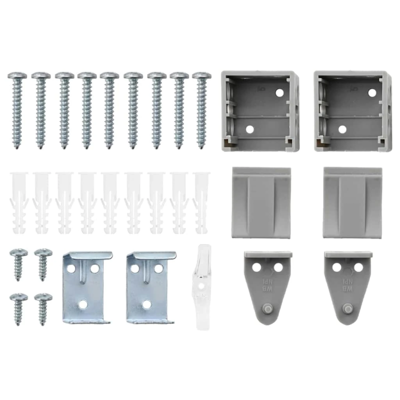 vidaXL Logu žalūzija ar aizkariem Sudraba Alumīnijs