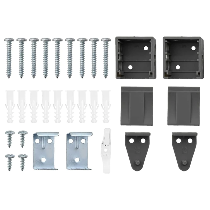 vidaXL Logu žalūzija ar aizkariem Tumši pelēka Alumīnijs