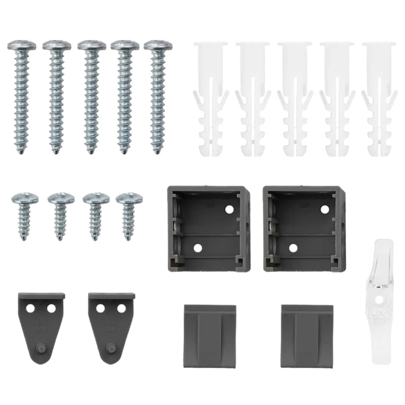 vidaXL Logu žalūzija ar aizkariem Tumši pelēka Alumīnijs