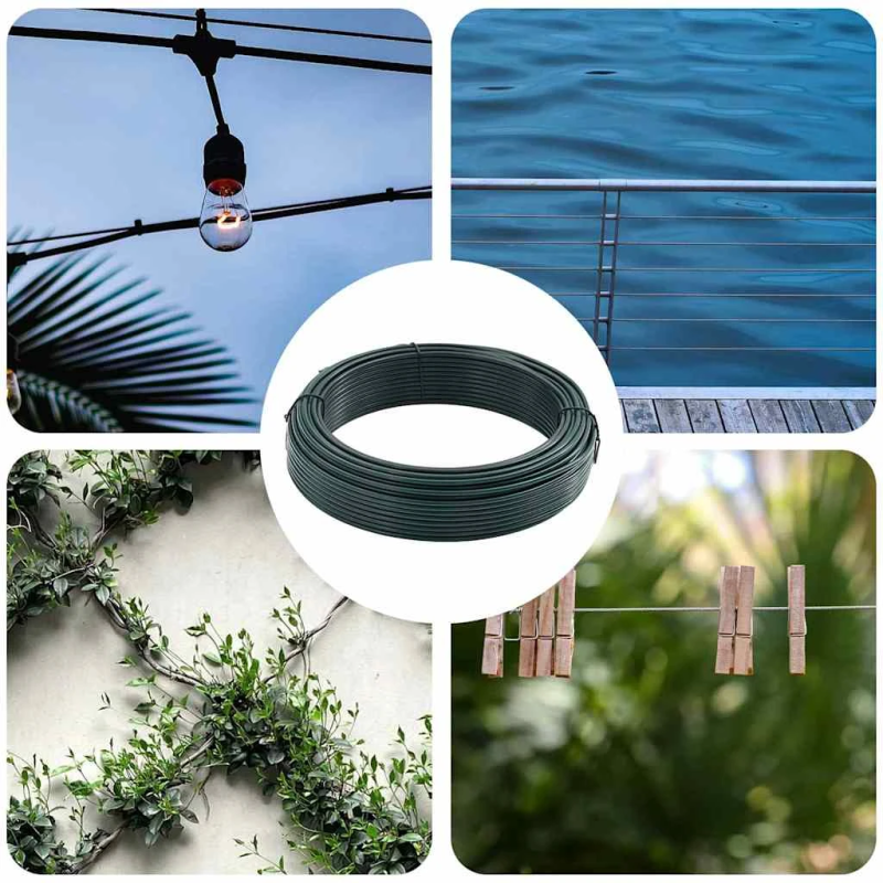 vidaXL Žoga saistīšanas stieple Zaļa 80 m PVC