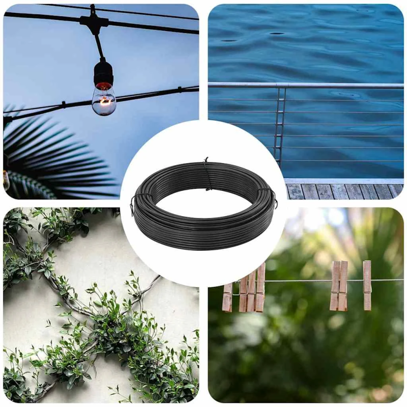 vidaXL Žoga saistīšanas stieple Antracīts 33 m PVC