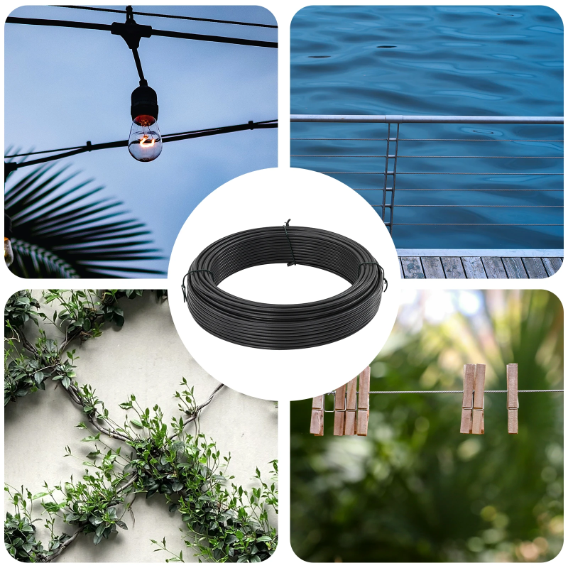 vidaXL Žoga saistīšanas stieple Antracīts 33 m PVC