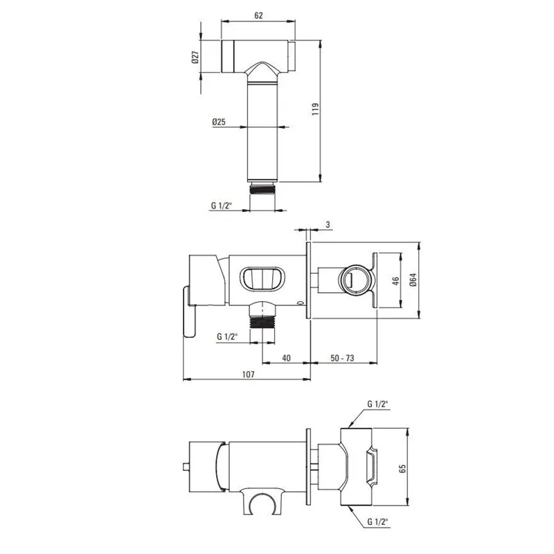 Maisītājs bidē potin silia bqs_r34m zel.