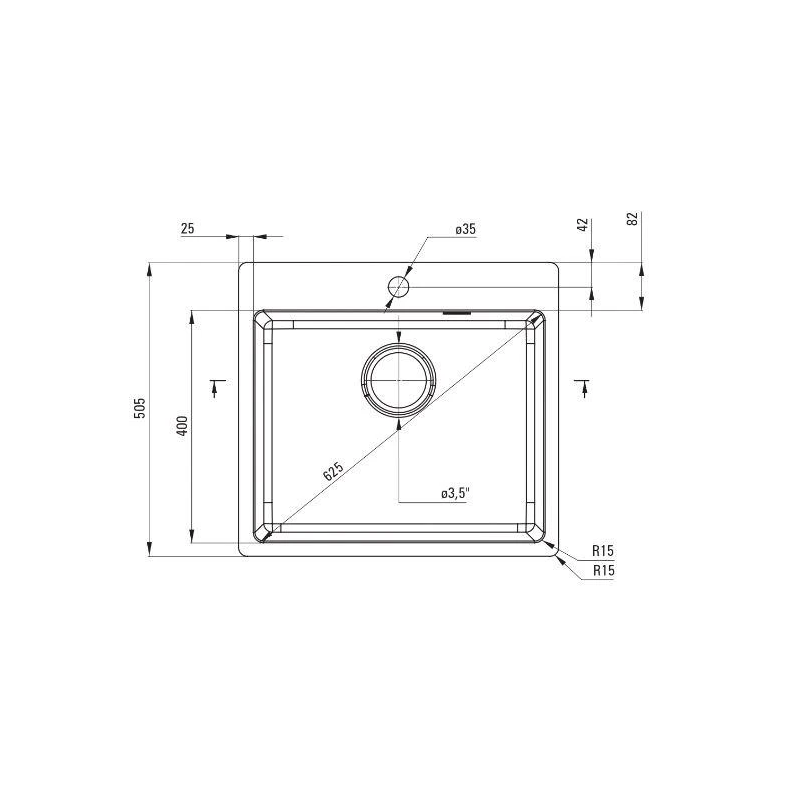 Izlietne deante nerūsējošā tērauda zpo_c10b