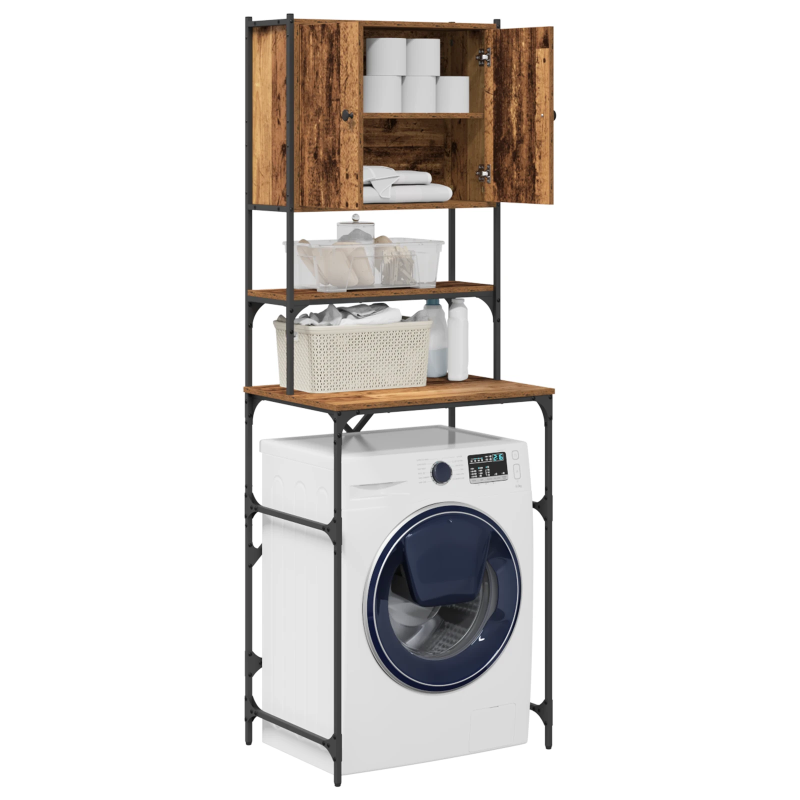 vidaXL Veļas mašīnas skapis Vecs koks 68 x 48,5 x 194 cm