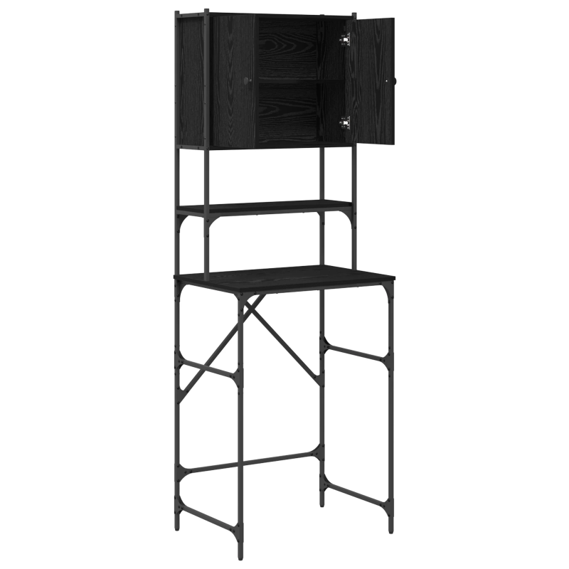 vidaXL Veļas mašīnas skapis Melnais 0aks 68 x 48,5 x 194 cm