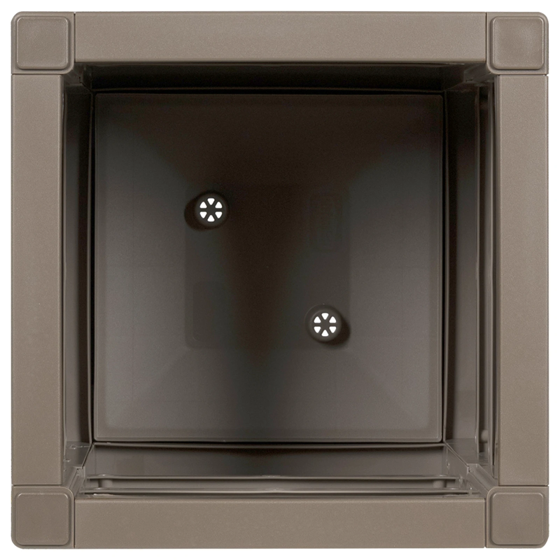 vidaXL Dārza stādītājs Pelēka 36 x 36 x 35 cm Polipropilēns