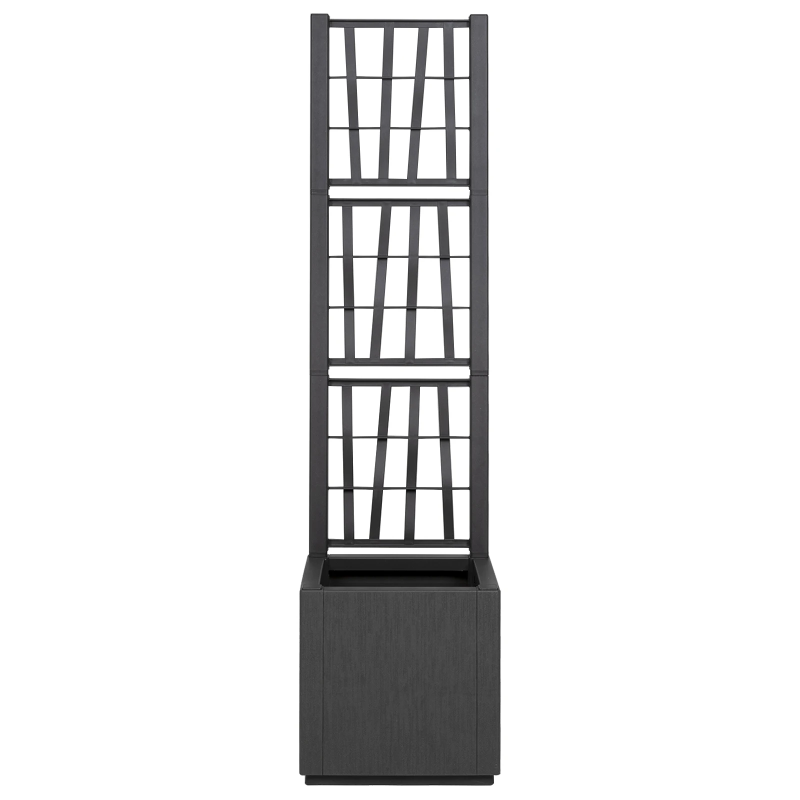 vidaXL Dārza stādītājs Antracīts 36 x 36 x 140 cm Polipropilēns