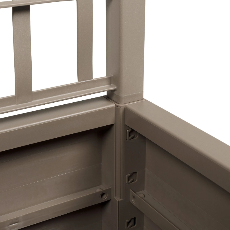 vidaXL Dārza stādītājs Pelēka 36 x 36 x 140 cm Polipropilēns