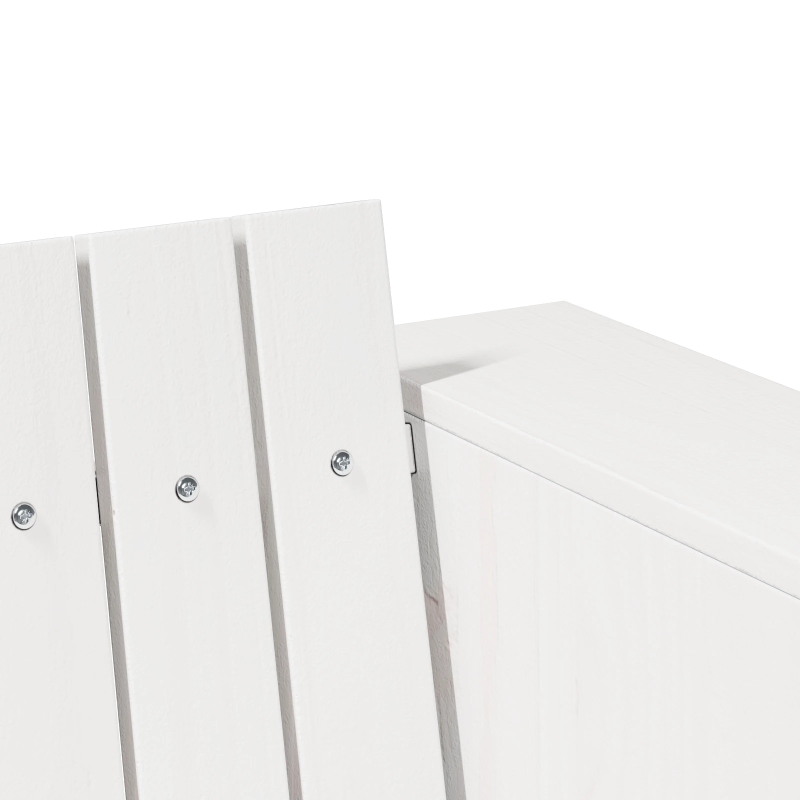 vidaXL Dārza dīvāns Balts 134 x 60 x 62 cm Ciets priedes koks