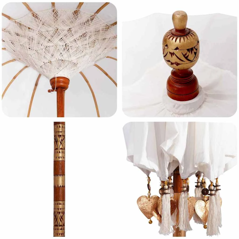 vidaXL Baliešu lietussargs ar pamatni 260 180-190 cm