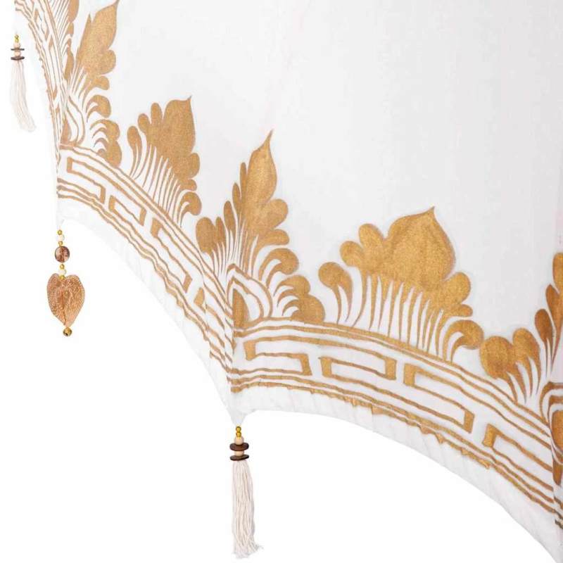 vidaXL Baliešu lietussargs ar pamatni Krēmkrāsa 215 x 215 x 260 cm