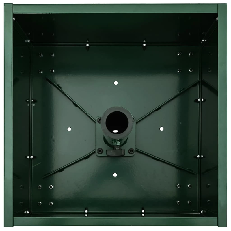 vidaXL Saulessarga pamatne Zaļa 45 x 45 x 45 cm Tērauds