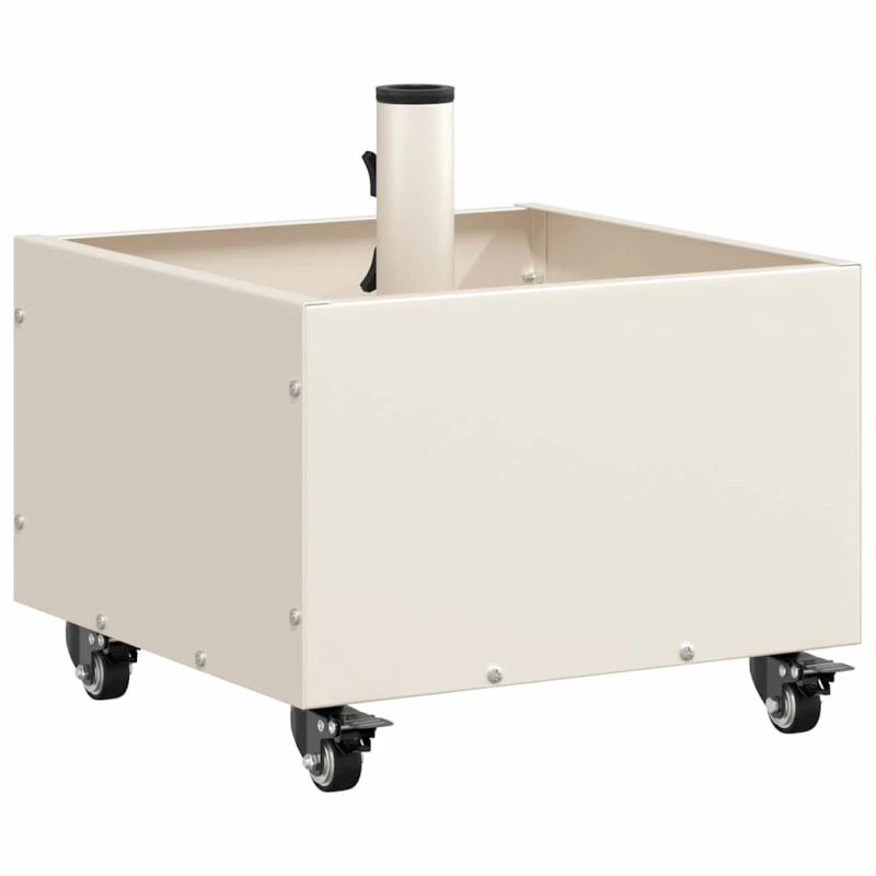 vidaXL Saulessarga pamatne Balts 45 x 45 x 45 cm Tērauds