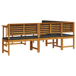 vidaXL Dārza sola komplekts 4 pcs Brūna Cietā akācijas koks