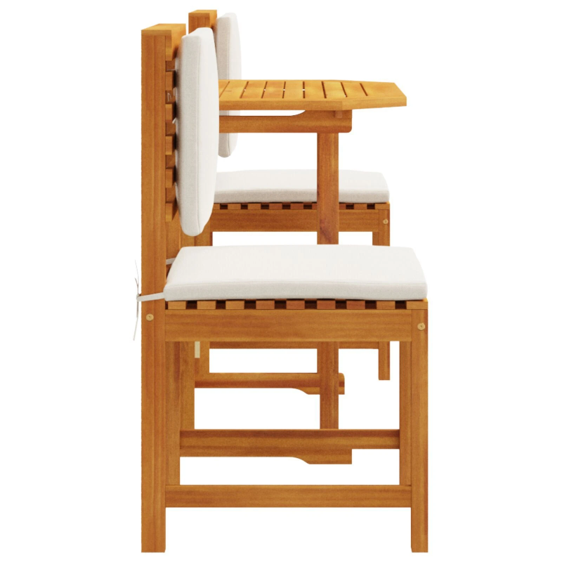 vidaXL Dārza bistro komplekts 3 pcs Brūna Cietā akācijas koks