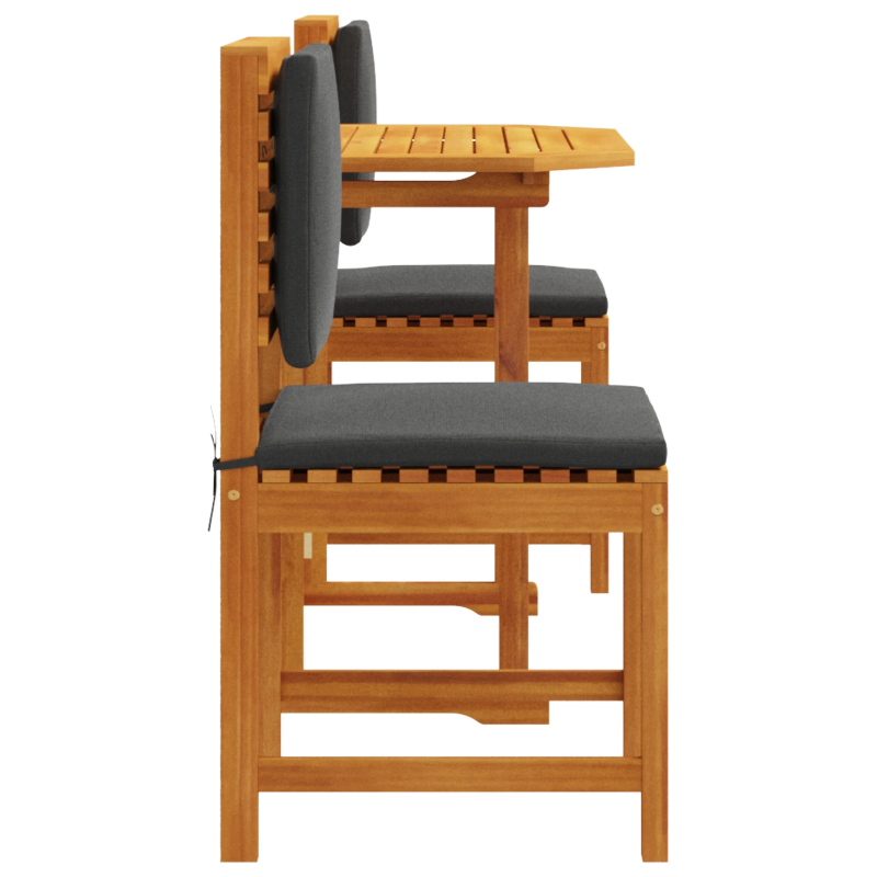 vidaXL Dārza bistro komplekts 3 pcs Brūna Cietā akācijas koks