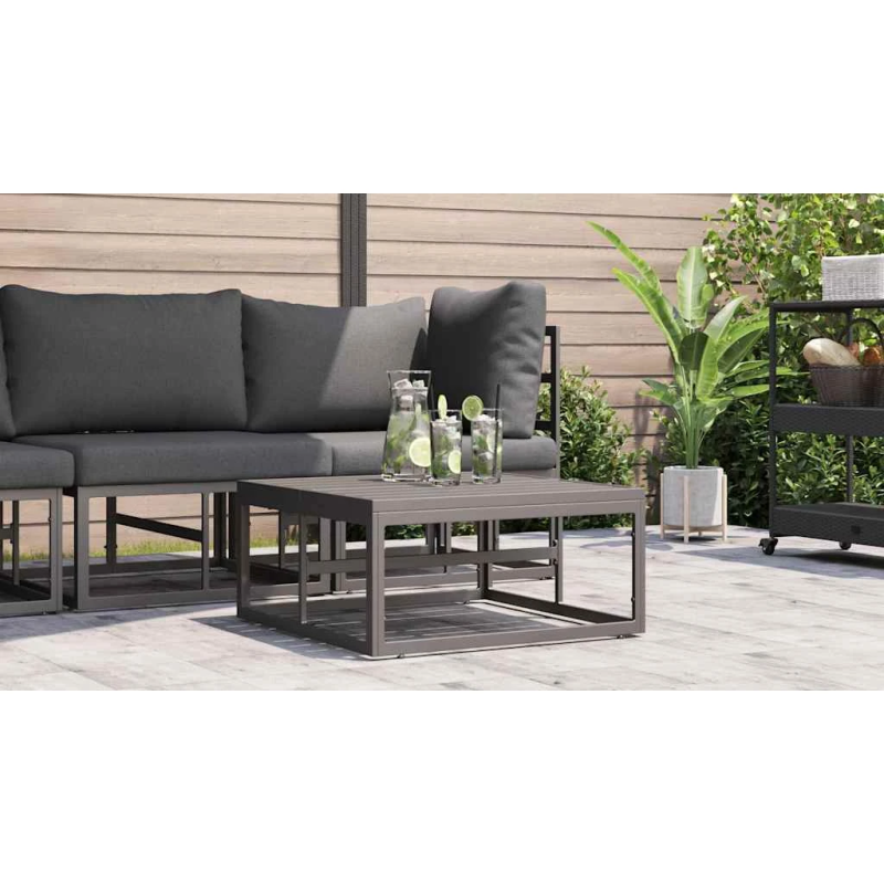 vidaXL Āra mēbeles Melna 70 x 70 x32 cm Metāla