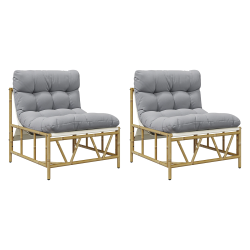 vidaXL Dārza krēsls 2 pcs Gaiši pelēka 75 x 75 x 71 cm Tērauds