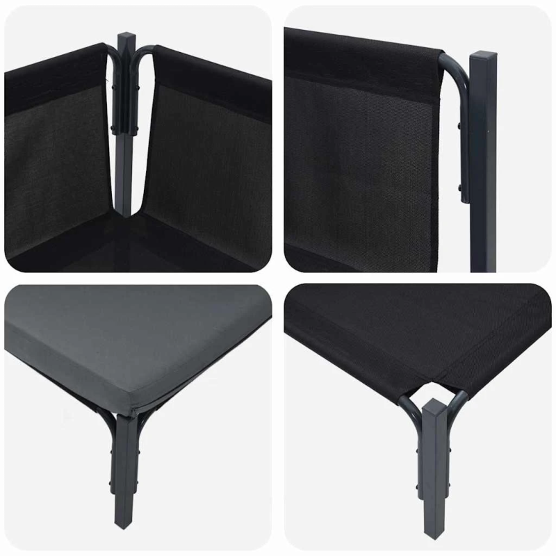 vidaXL Āra mēbeles ar spilvenu 2 pcs Antracīts 80 x 80 x 71 cm Tērauds