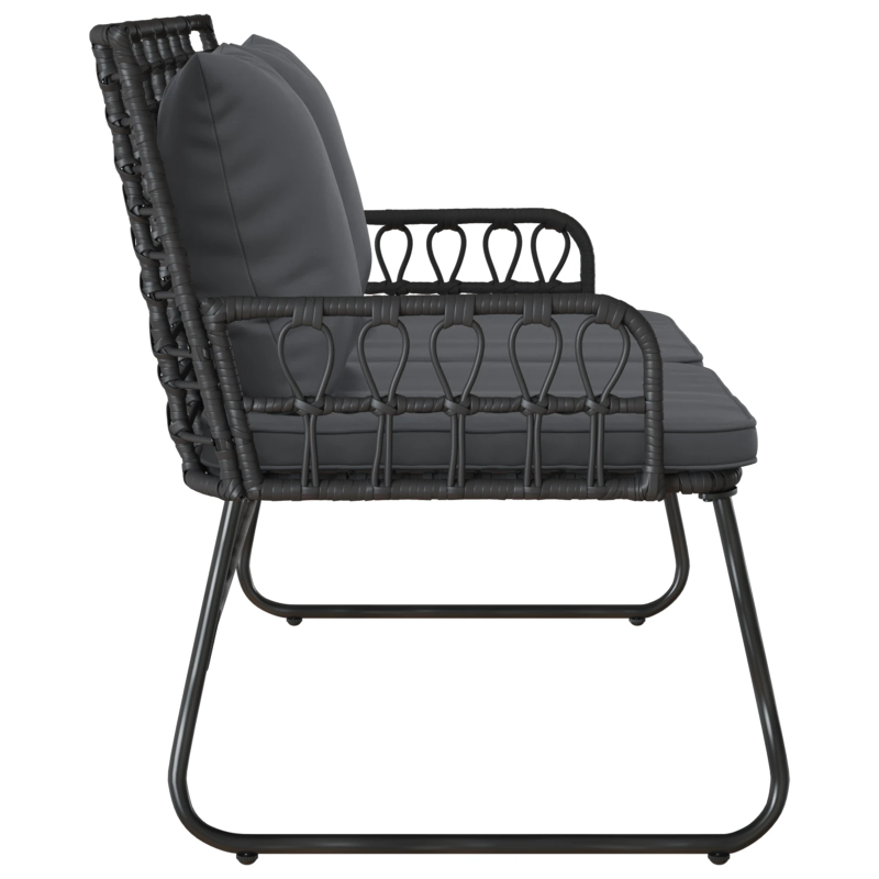 vidaXL Dārza sols Melns un Anthracite poliratāns